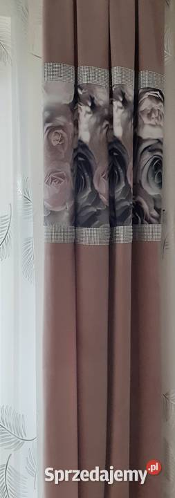 Zasłony velvet róże 3D wielokolorowy Wystrój okien mazowieckie Mława