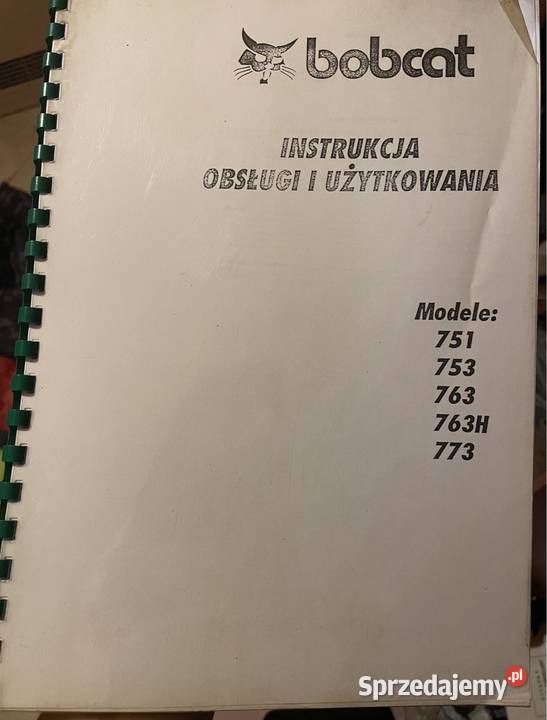 Instrukcja obsługi i użytkowania bobcat 751 753 Biczyce Górne