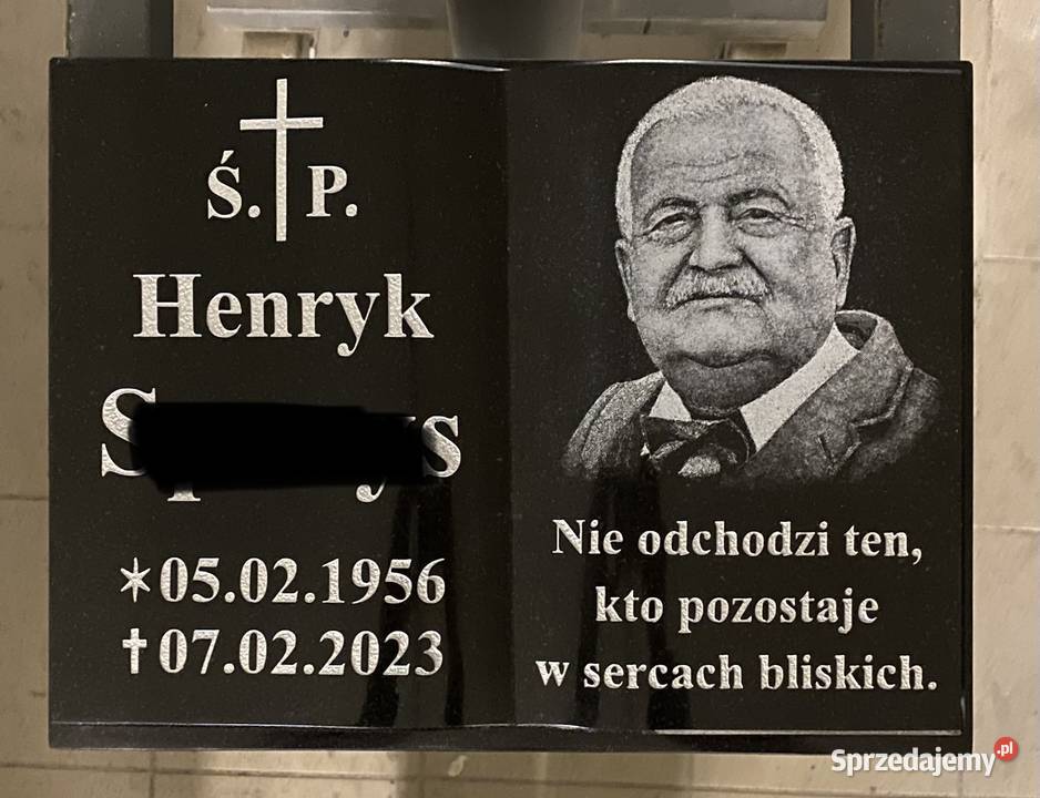 PROMOCJA Książka granitowa nagrobna litery
