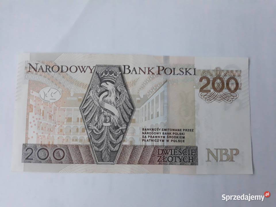 Banknot kolekcjonerski 200 ale numer Warszawa