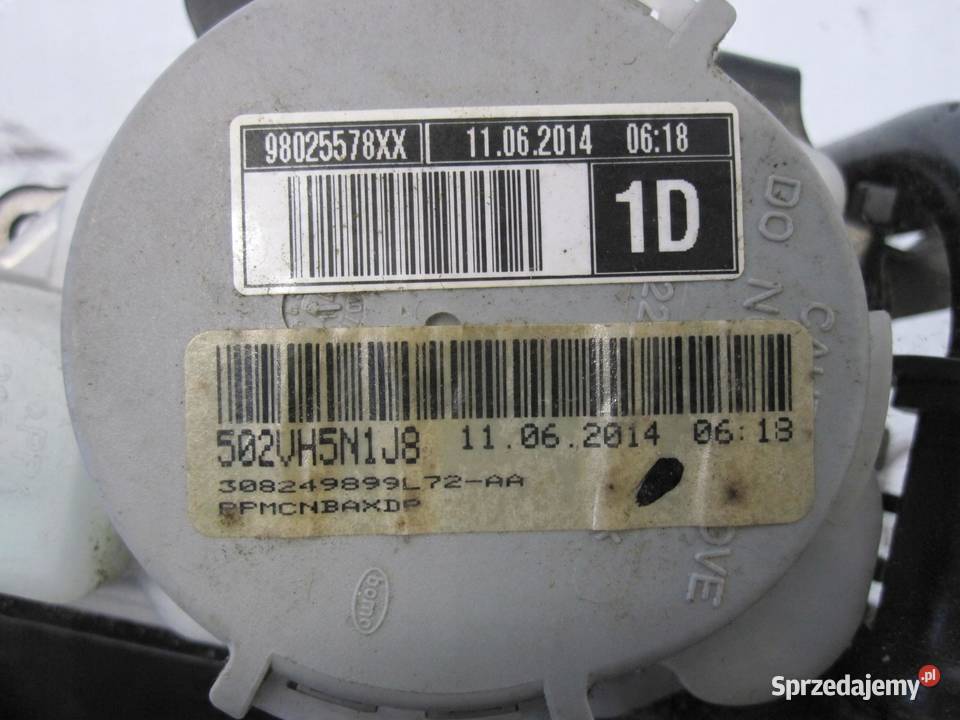 PEUGEOT PARTNER II 14r pas bezpieczeństwa prawy osobowe Pasy bezpieczeństwa