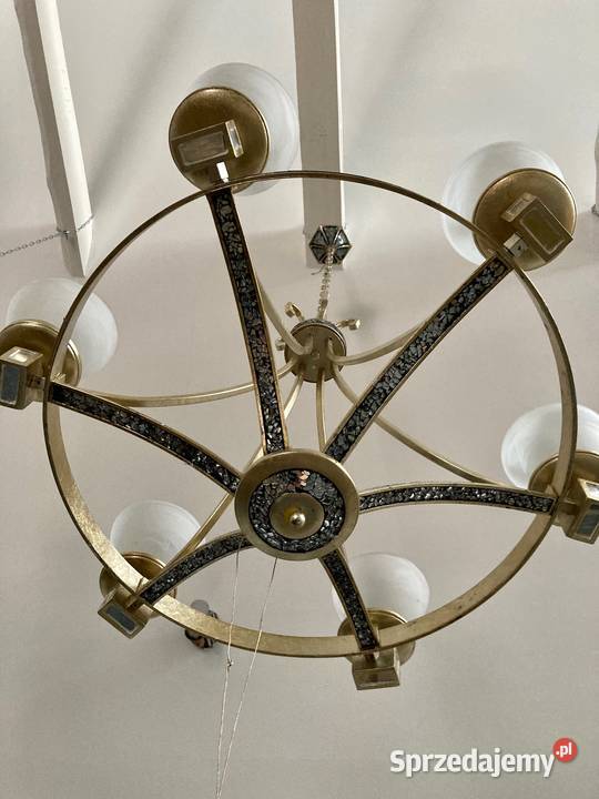 Oryginalny żyrandol z lusterkami mosiądz Opole sprzedam