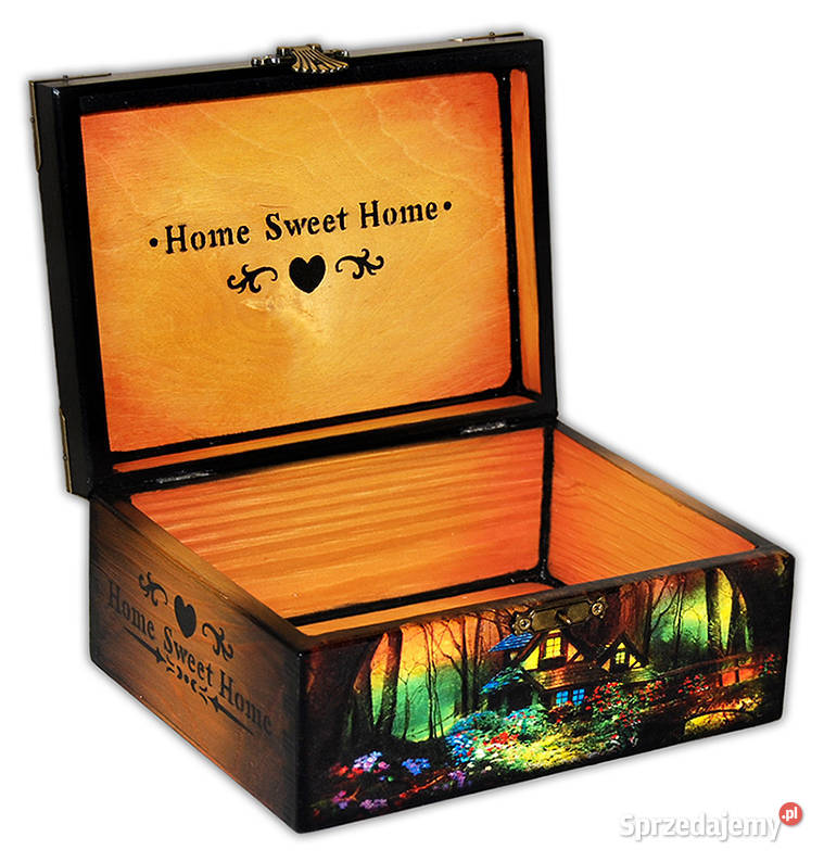 SZKATUŁKA DREWNIANA pudełko MAGICAL FOREST 19x14