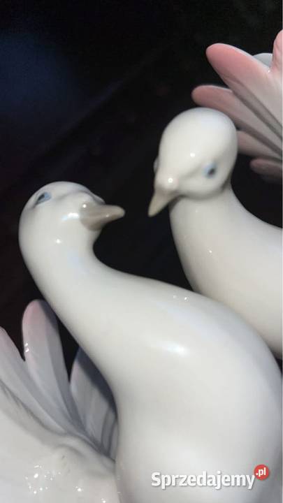 Para gołąbków Figurka z porcelany Grafenthal Porcelana i szkło