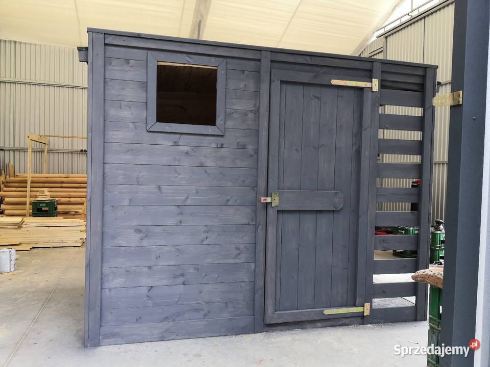 Domek ogrodowy narzędziowy drewutnia stolik Kawnice