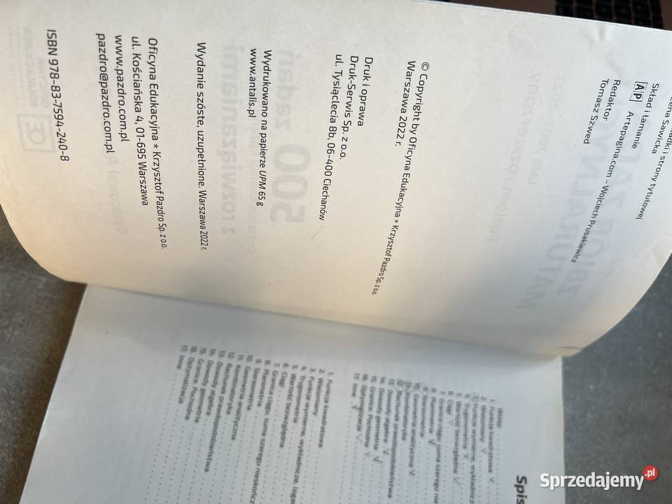 Zbiór zadań maturalnych Matematyka poziom matematyka podkarpackie