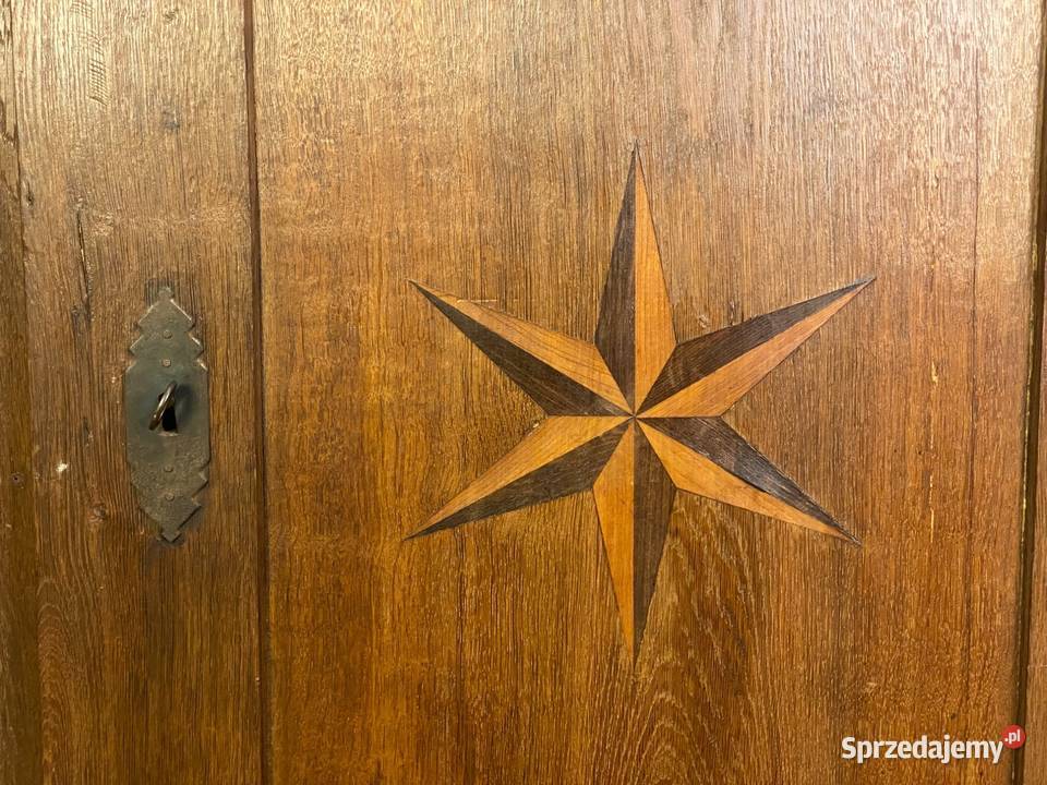 Stara dębowa szafa jednodrzwiowa lite drewno Gryfice