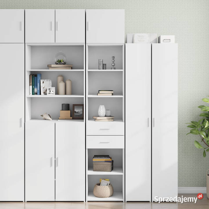 Wąska szafka biała 45x425x225 materiał Pozostałe Warszawa