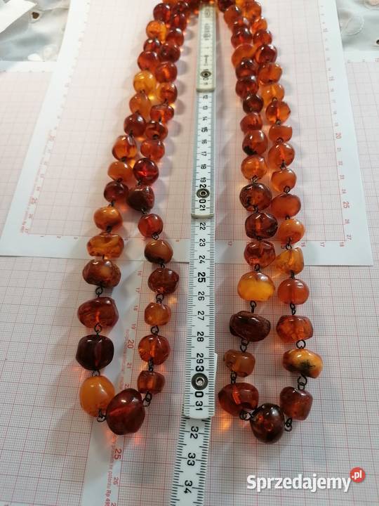 Naszyjnik Bursztyn Antyk Rękodzieło Białystok sprzedam