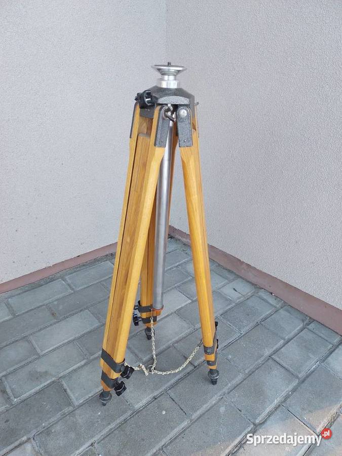Stary drewniany trójnóg statyw fotograficzny Tczew