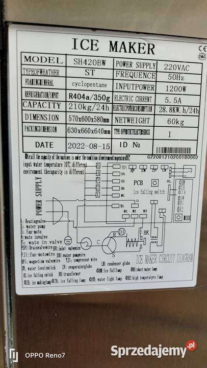 Kostkarka do lodu do gastronomii 210dobę Warszawa