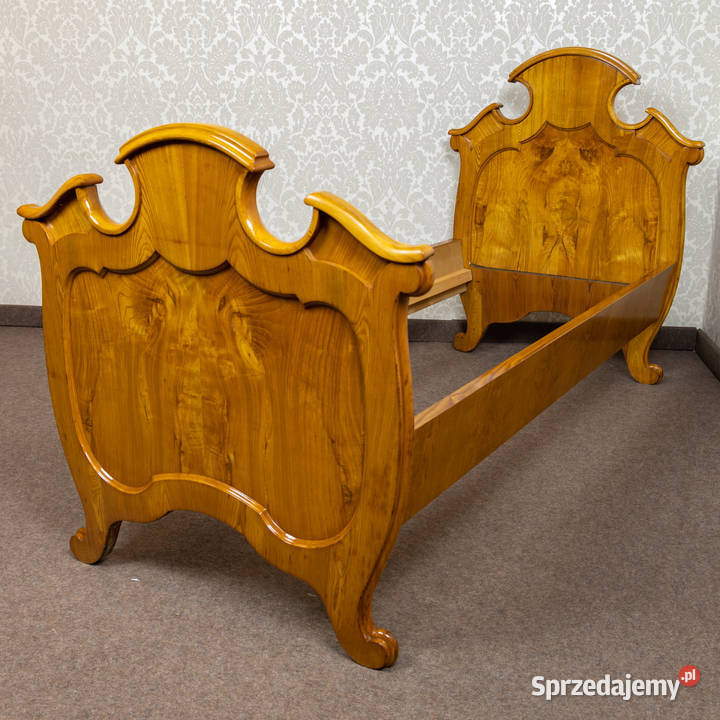 Łóżko szafka nocna biedermeier Ludwik Filip