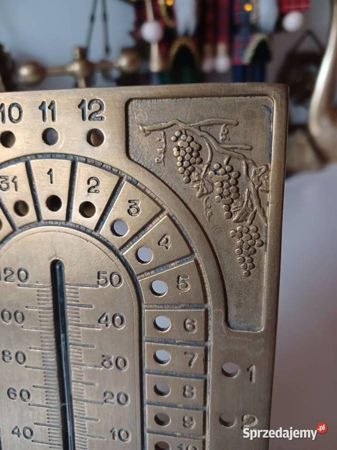 Piękny sygnowany mosiężny kalendarz z sprzedam