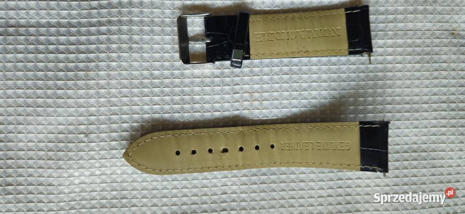 Pasek Armani 22mm do zegarka emporio czarny sprzedam