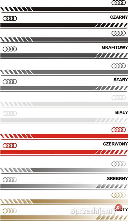 Naklejki Pasy Boczne na każdy Samochód AUDI A4 Kraków