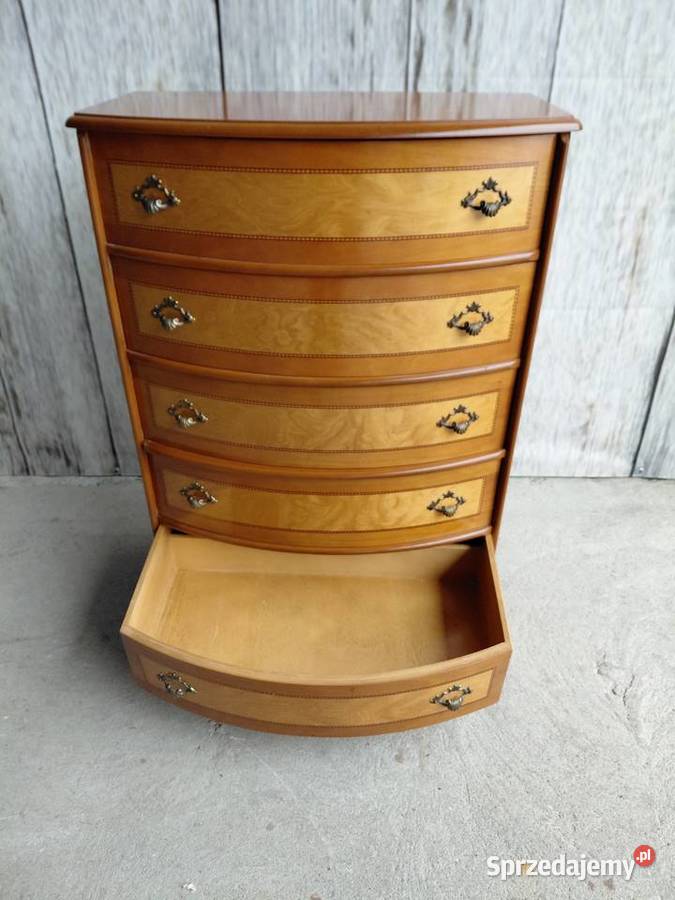 Szafka komoda brzuchatka gięta z intarsją w Byczyna