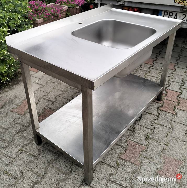 Zlew 1komorowy gastronomiczny 120x70x85 z połką Słupia Kapitulna