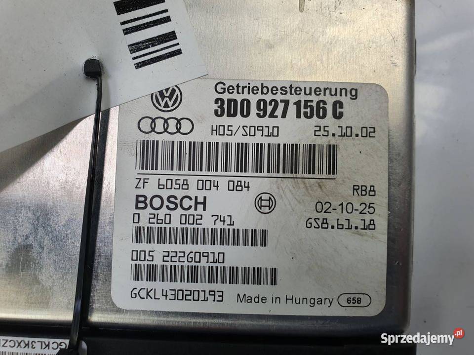 MODUŁ VOLKSWAGEN PHAETON 60 W12 3D0927156C kujawsko-pomorskie Lipno