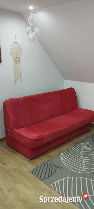 Łóżko sofa wersalka rozkładana czerwona 120x200 Miłki