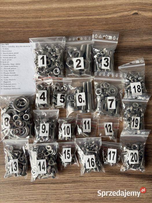 NOWY KOMPLET ŚRUB ŚRUBY NIERDZEWNE OSA M52
