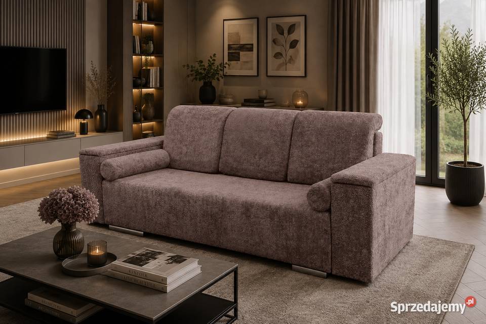 Sofa HOMME 3osobowa Funkcja Spania Schowki w Kępno