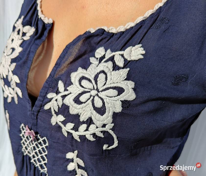 Granatowa bluzka Odd Molly 3 S bawełna granat Szczecin sprzedam