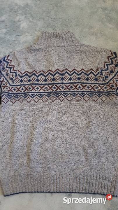Sweter męski gruby szary Chorzów