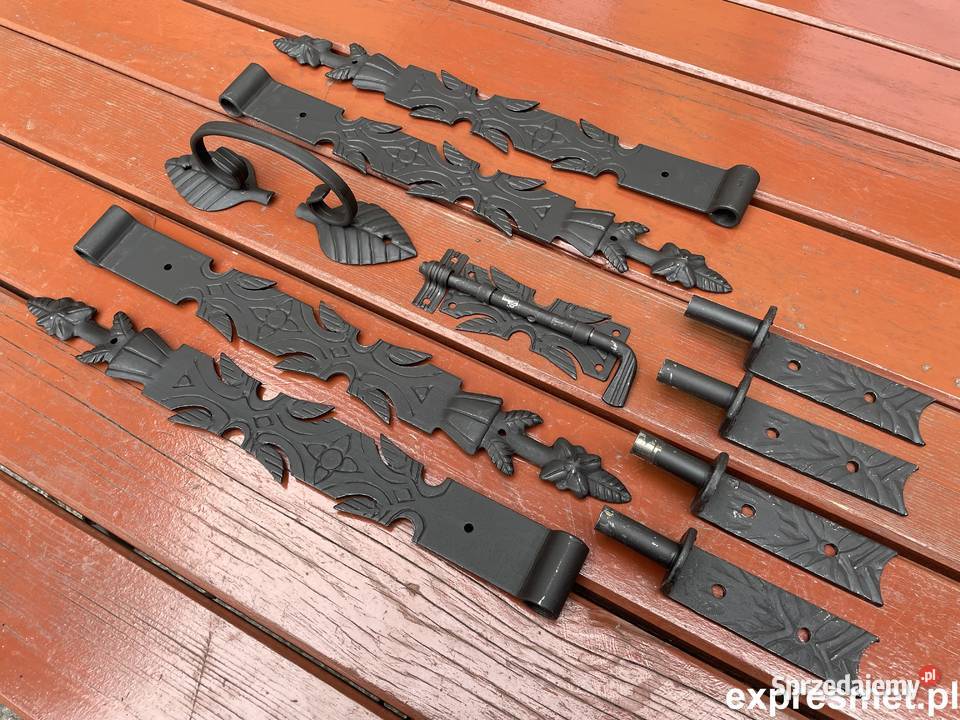 Zestaw 4 zawias pasowy 300mm zasuwka do drzwi