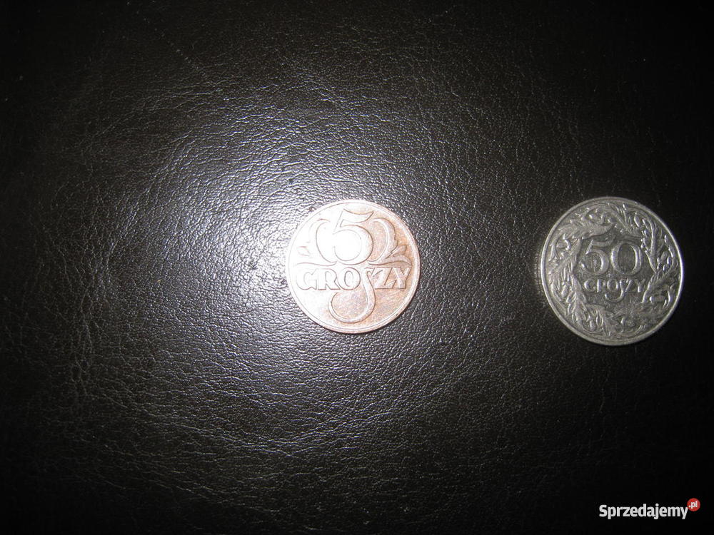 Monety 5gr 1935r 50gr 1923r Numizmatyka