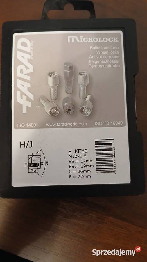 Śróby antykradzieżowe z homologacją Pozostałe mazowieckie Nadarzyn