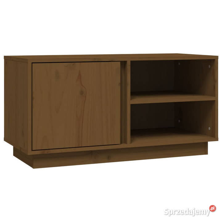 Szafka pod TV miodowy brąz 80x35x405 lite drewno