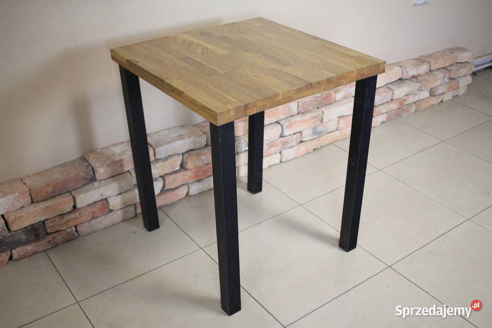 Stół do lokalu blat lity dąb klejony 3 sztuki