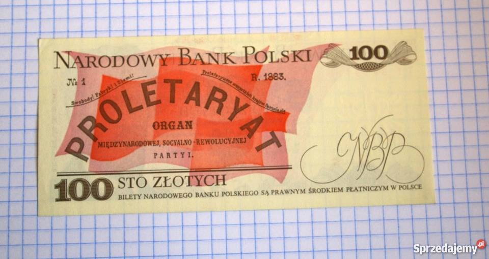 BANKNOT 100 ZŁOTYCH 1988 LUDWIK WARYŃSKI