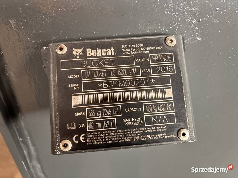 Oryginalna nowa łyżka objętościowa do ładowarki nieuszkodzony