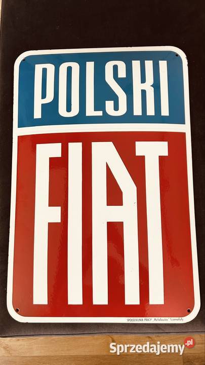 Szyld tablica Polski Fiat Service emalia podkarpackie Stobierna