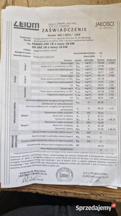 Sprzedam Kocioł Piec Feniks 18kw pomorskie Malbork