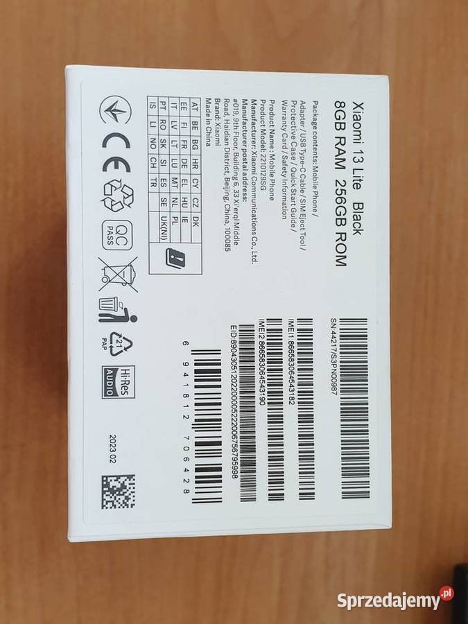 NOWY ZABLOMBOWANY XIAOMI 13 LITE Sosnowiec
