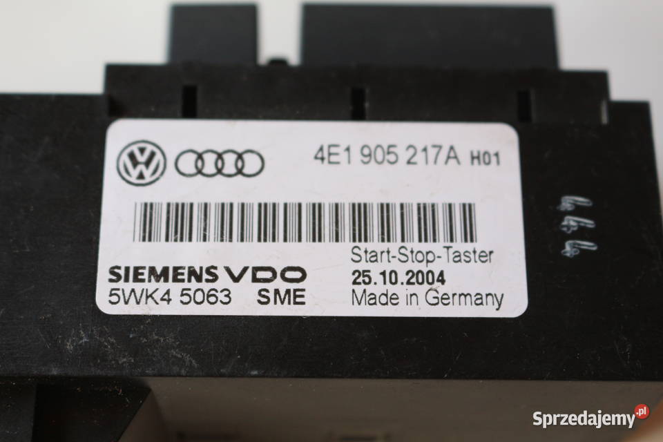 AUDI A8 D3 W12 PRZEŁĄCZNIK START STOP EUROPA osobowe Prochowice