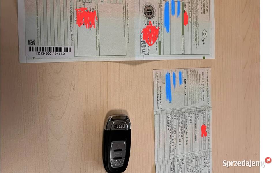 Dokumenty Audi A6 c7 4g tytuł z numerem podwozia dolnośląskie