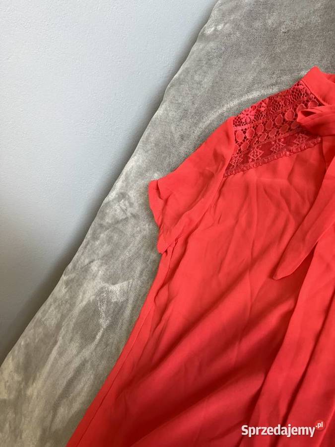 Bluzka z krótkim rękawem łososiowa koralowa