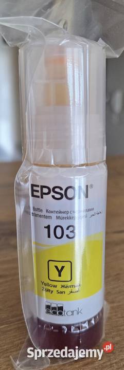 Nowy oryginalny tusz 103 do EPSON żółty yellow atramentowa Białystok