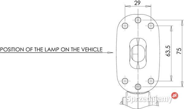 Lampa obrysowa LED prawa 1224V Kramp LA30003 Kamionna