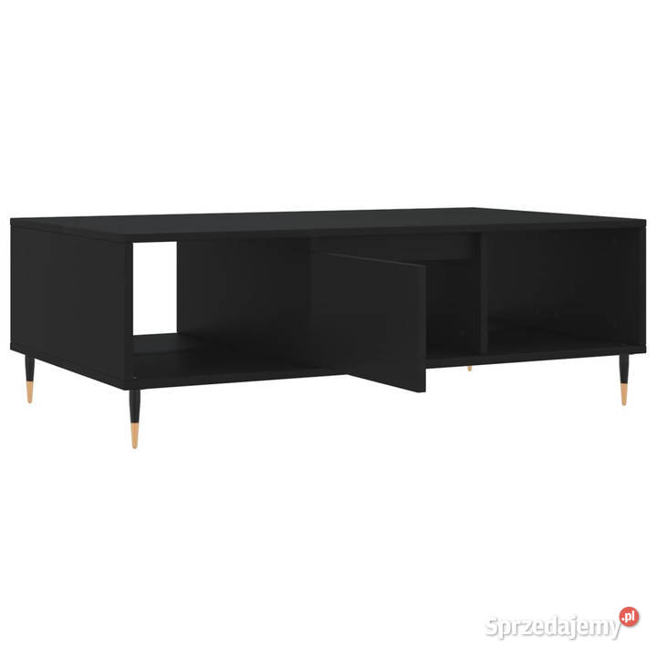 Stolik kawowy czarny 104x60x35 materiał Warszawa