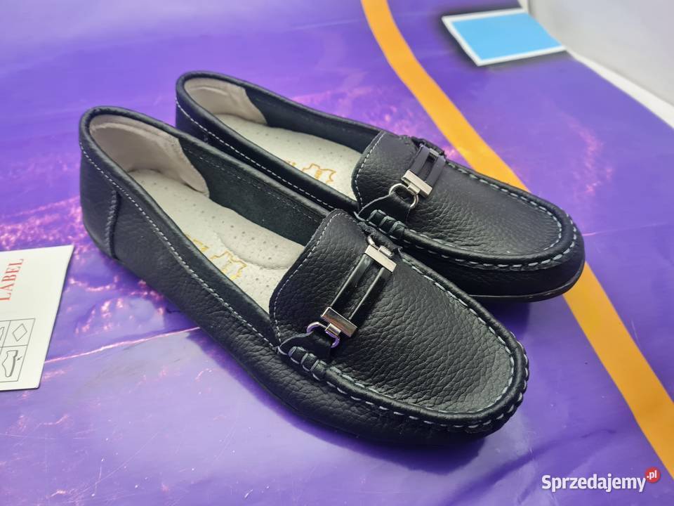 Buty mokasyny Skórzane Nowe 39 Okazja Warszawa