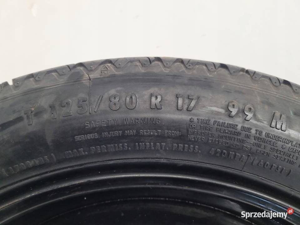 KOŁO DOJAZDOWE BMW E46 dojazdówka 12580 R17 Samochodowe Chełm