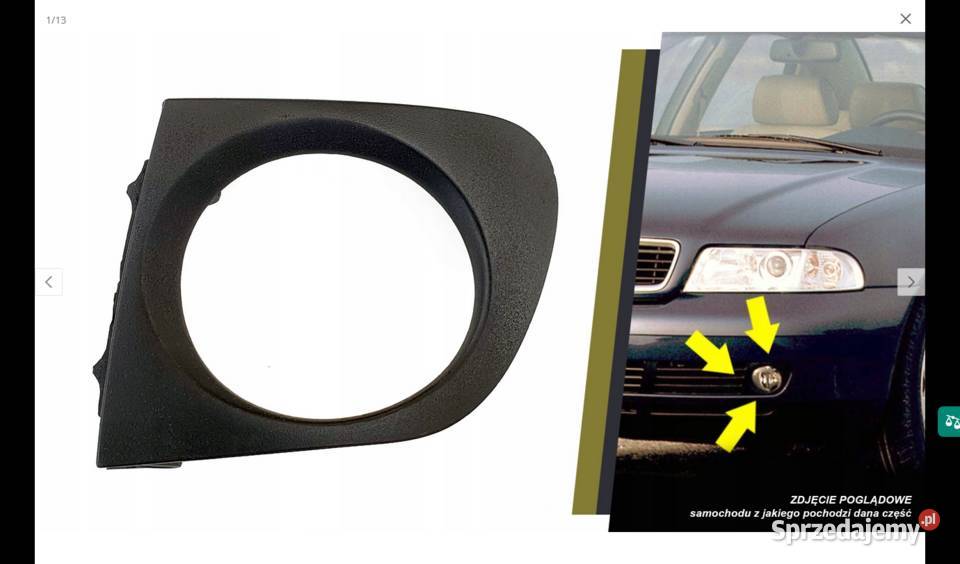 Audi A4 S4 B5 8D Krata halogenu LIFT 2001R Rok produkcji 2001 Jastrzębie-Zdrój