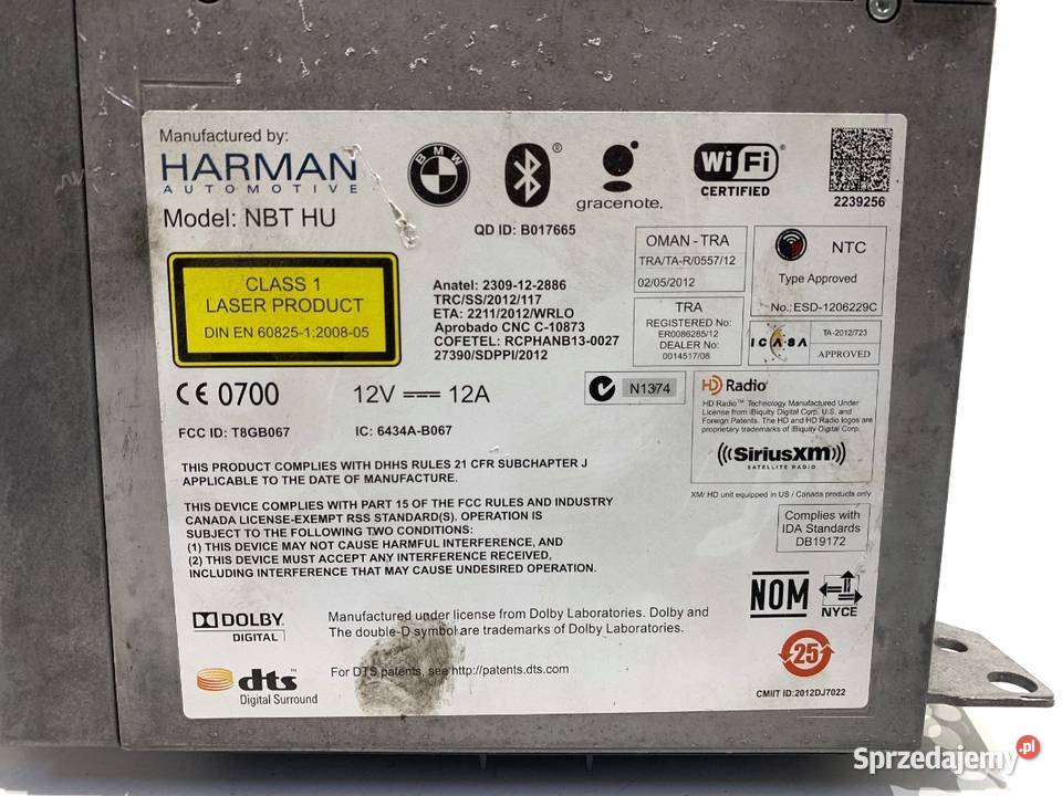 RADIO CZYTNIK NAWIGACJI BMW F16 9367643 1419