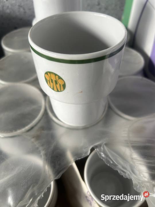 Kubki Lubiana relikt PRL z 1987r Porcelana i szkło Gliwice