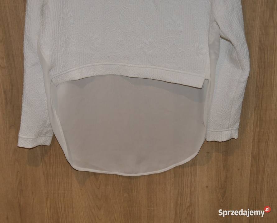 Bershka bluzeczka dłuższy tiulowy tył 36 S Bez wzoru Wrocław sprzedam