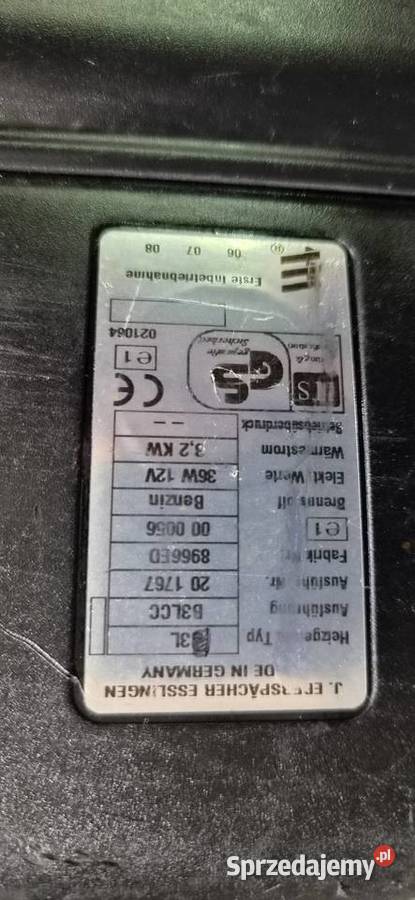 Ogrzewanie postojowe Eberspaecher 12v B3LCC B3LC wielkopolskie Lubinia Mała sprzedam